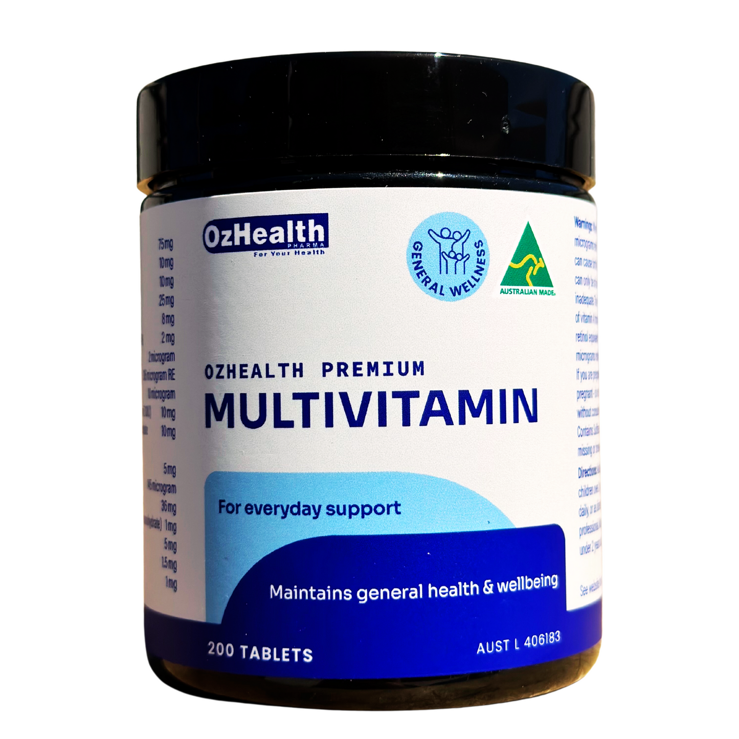 OzHealth Premium Multivitamin 200 Tablets