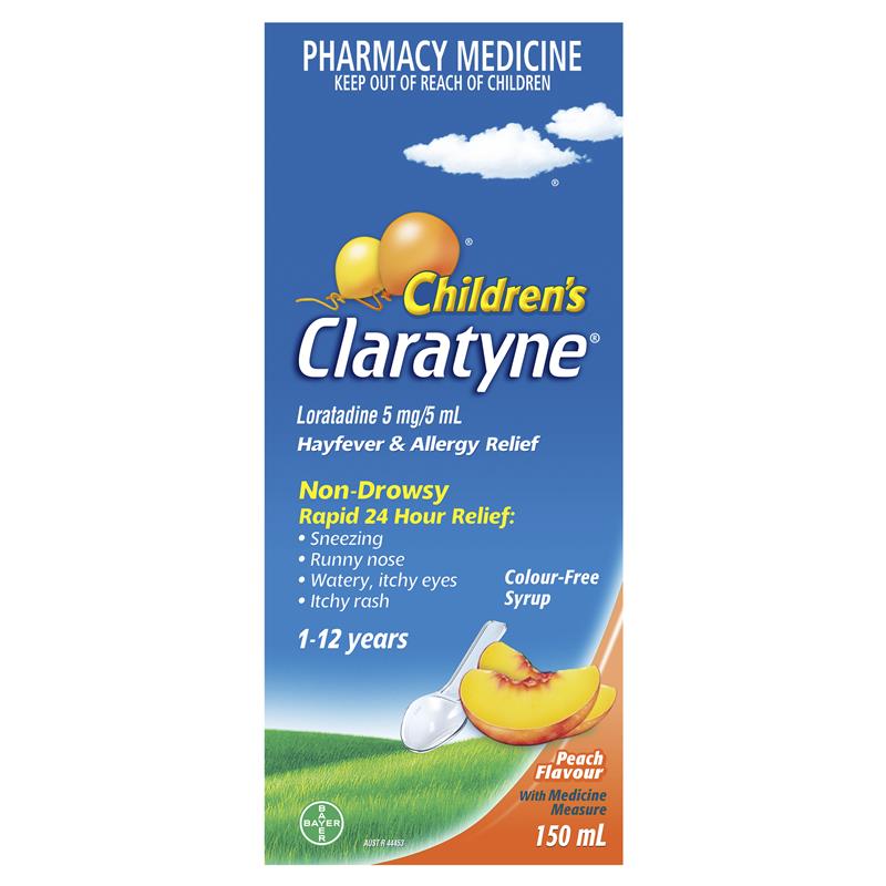 Claratyne Syrup Peach Flavour 150ml