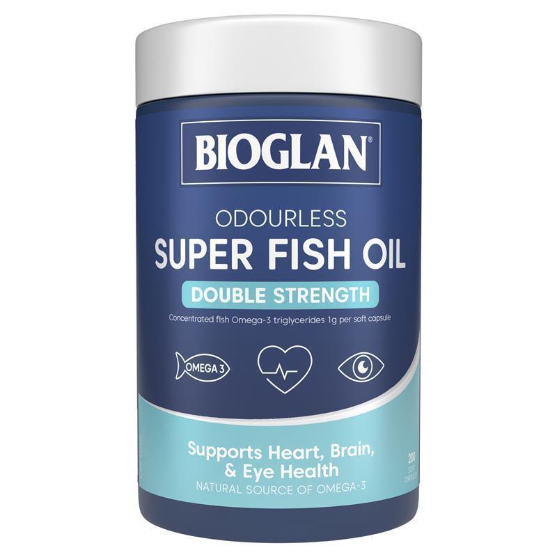 Bioglan Odourless Super Fish Oil Double Strength 200 Capsules