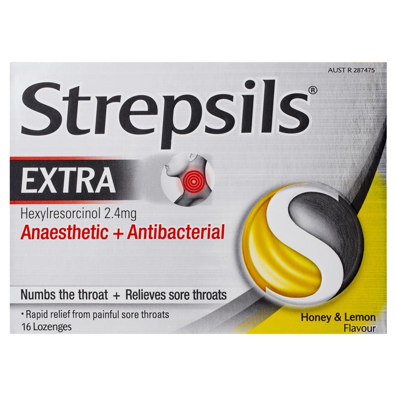 Strepsils Extra Honey & Lemon Lozenges 16