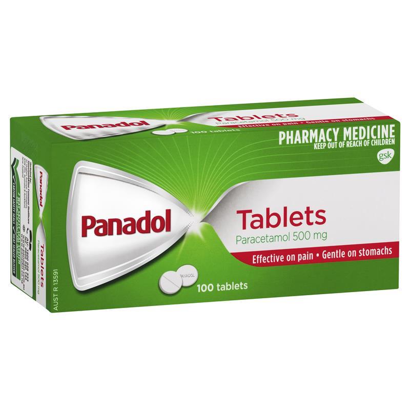 Panadol Paracetamol Pain Relief Tablets 500mg 100
