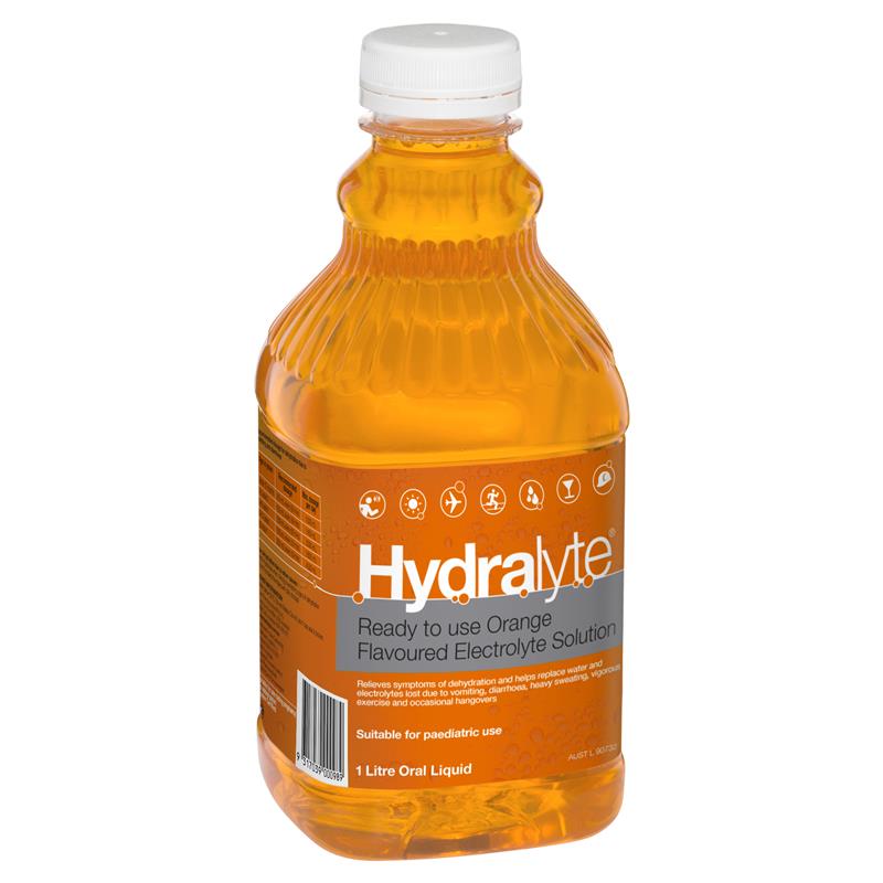 Hydralyte Ready to Use Liquid Orange Flavoured 1 Litre