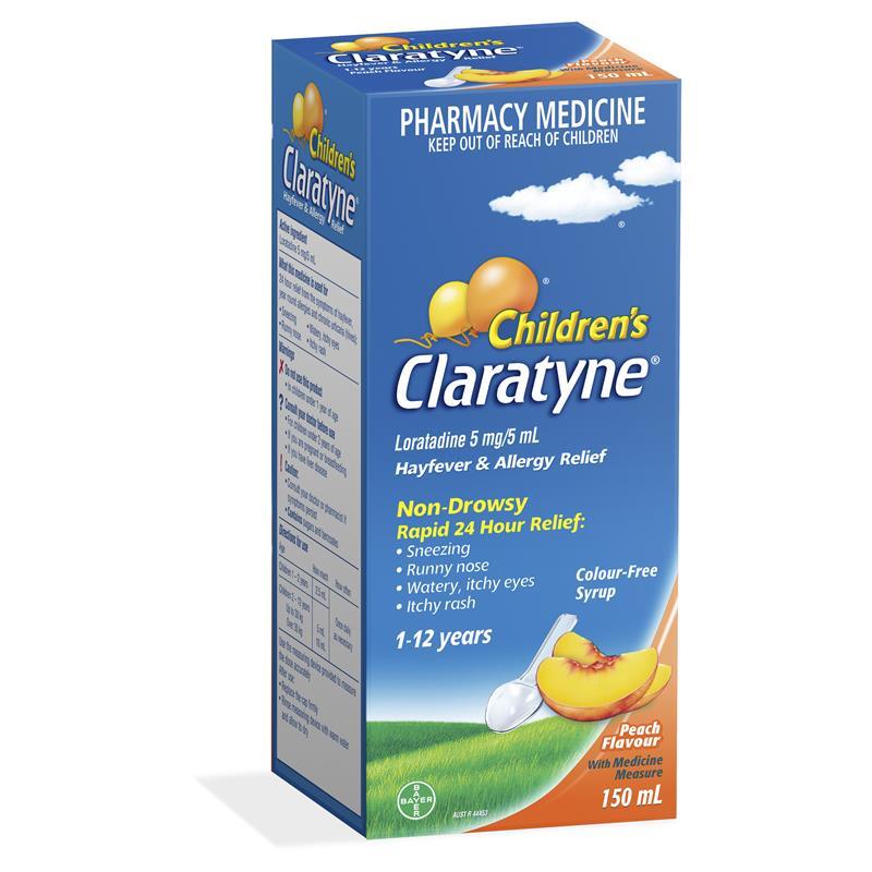 Claratyne Syrup Peach Flavour 150ml