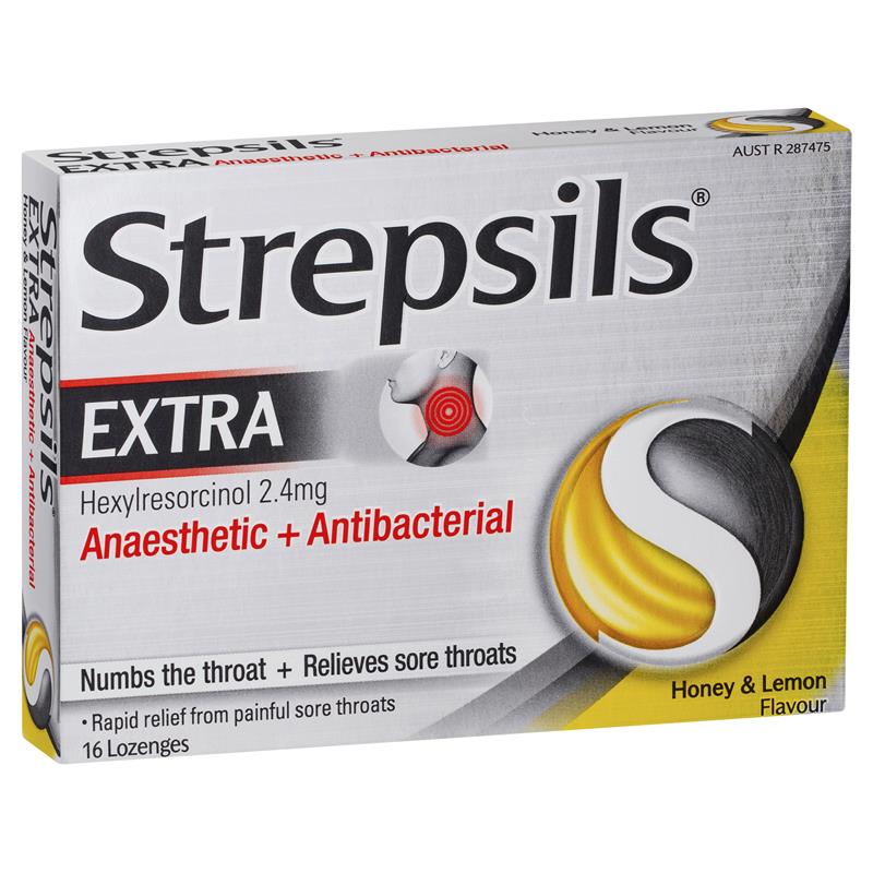 Strepsils Extra Honey & Lemon Lozenges 16