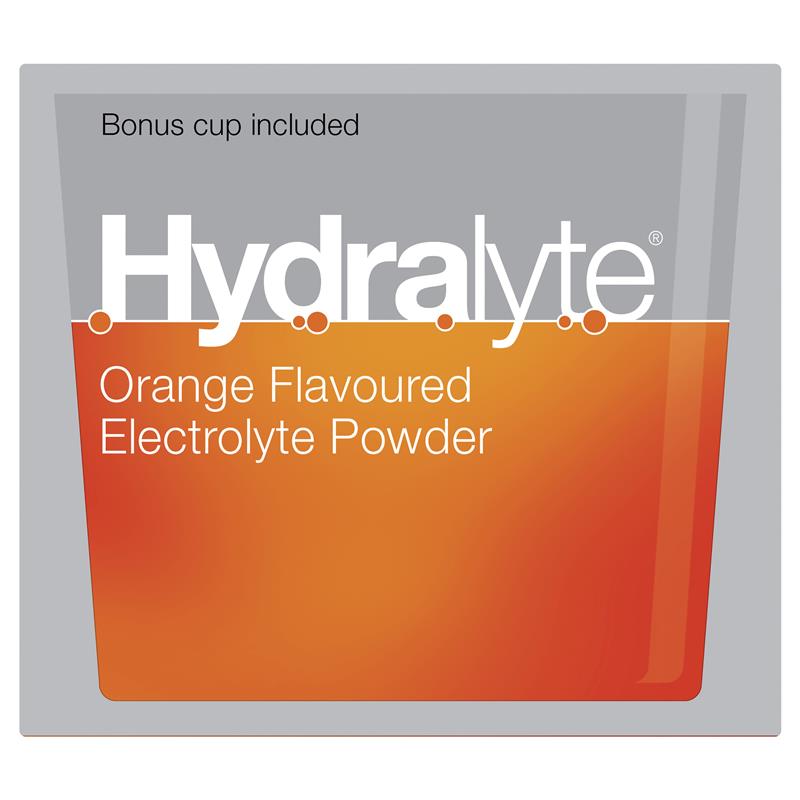 Hydralyte Electrolyte Powder 5g x 10 Sachets - Orange