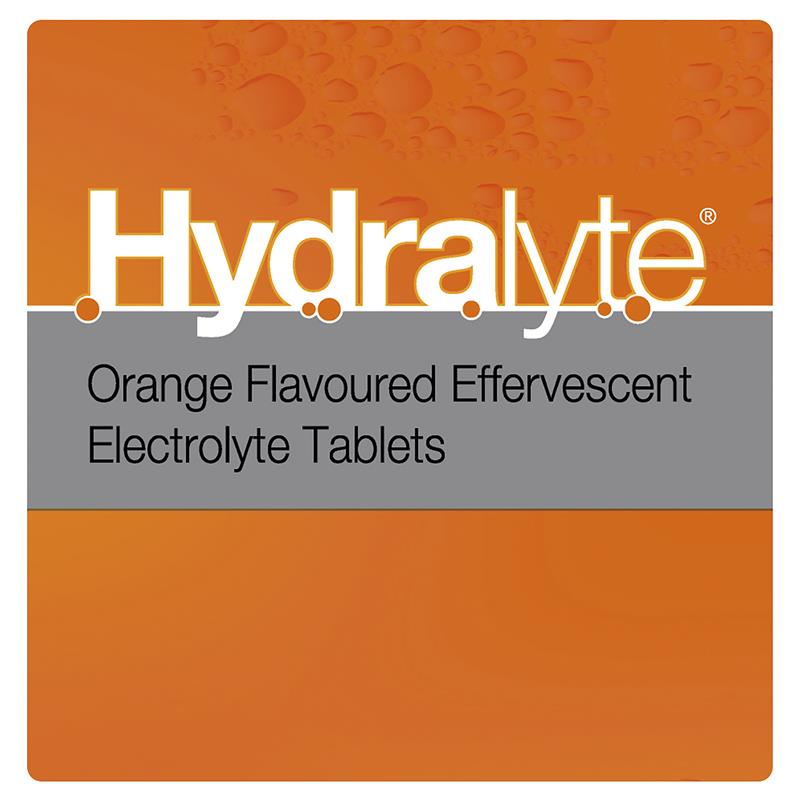 Hydralyte Effervescent Electrolyte Orange 20 Tablets