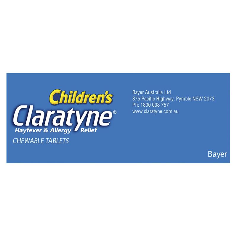 Claratyne Children's Hayfever & Allergy Relief Grape Flavour 30 Chewable Tablets