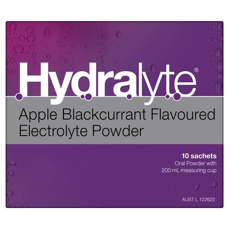 Hydralyte Electrolyte Powder 5g x 10 Sachets - Apple Blackcurrant