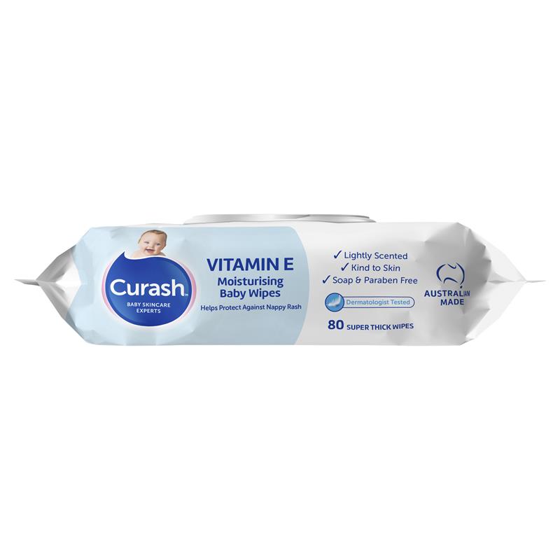 Curash Baby Wipes Original Vitamin E 3x80
