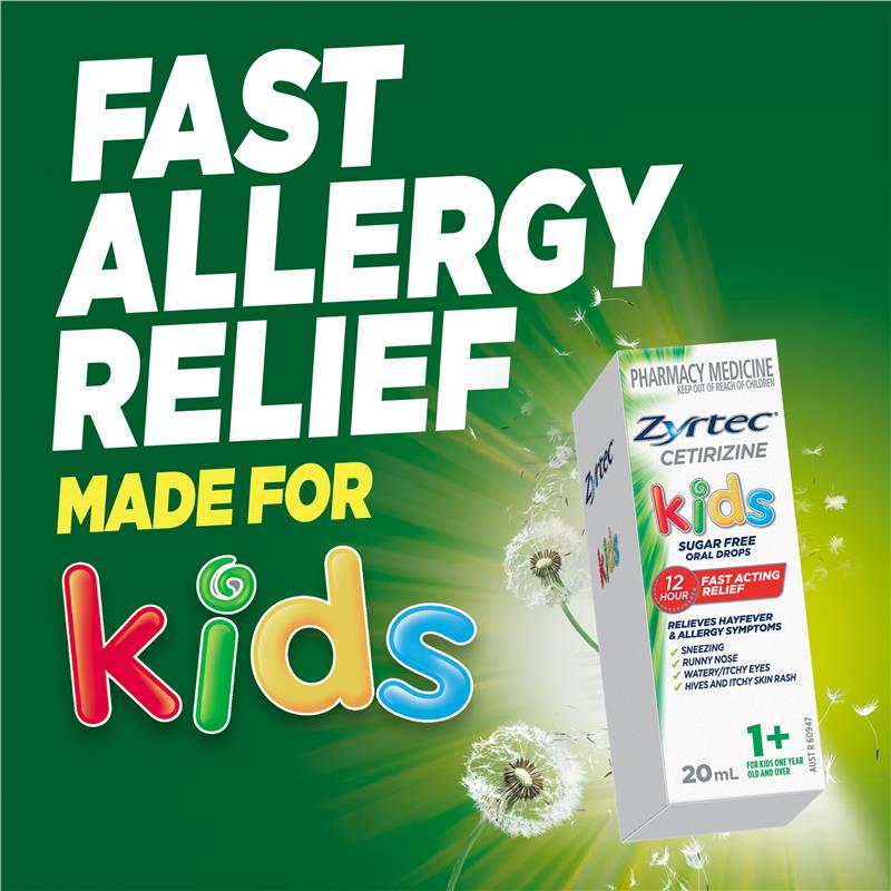 Zyrtec Kids Allergy & Hayfever Oral Drops 20mL