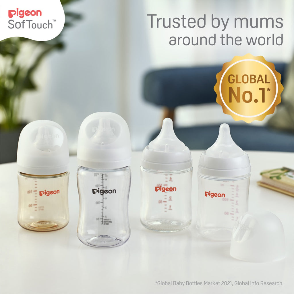 Pigeon SofTouch III Newborn Bottle PP 160ml 0+ months - Twin Pack