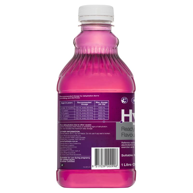 Hydralyte Ready to Use Liquid Apple Blackcurrant 1 Litre
