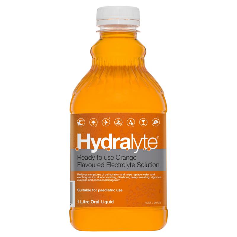 Hydralyte Ready to Use Liquid Orange Flavoured 1 Litre