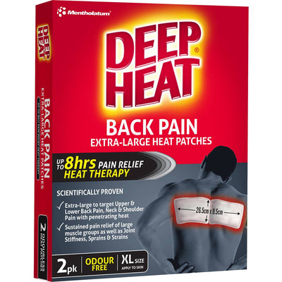 Deep Heat Odourless Back Patches - 2 Pack