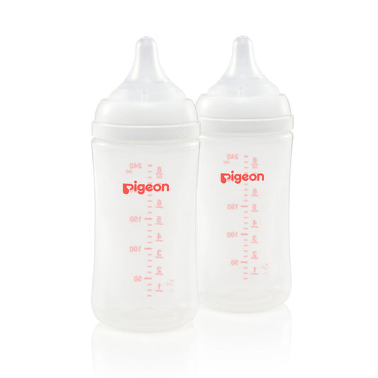 Pigeon SofTouch III Baby Bottle PP 240ml 3+ months - Twin Pack