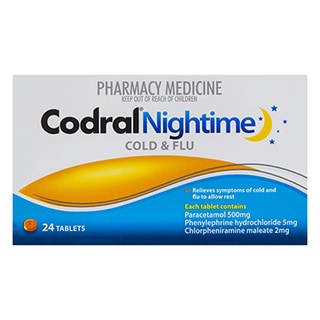 Codral PE Night Time Tablets 24 Pack