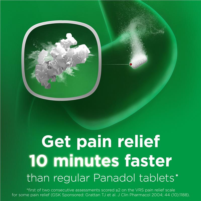 Panadol Rapid Soluble Paracetamol Pain Relief Tablets 500mg 20 Pack