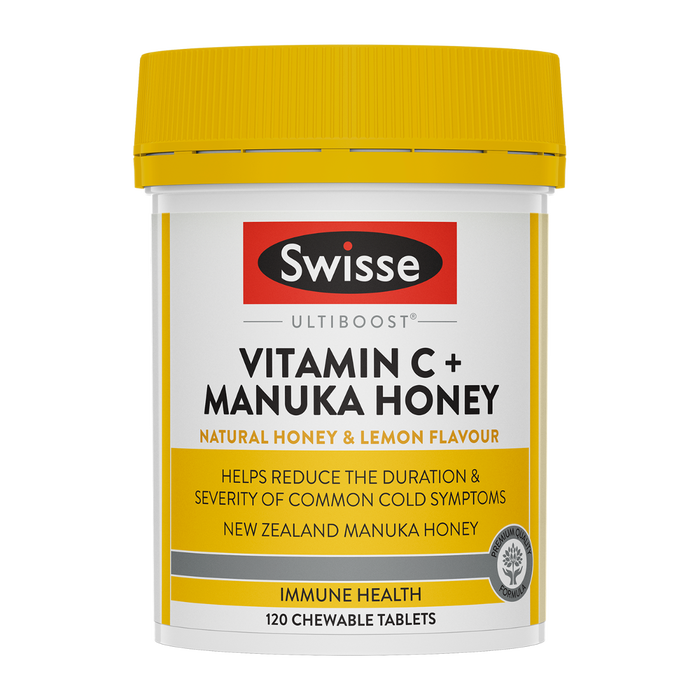 Swisse Ultiboost Vitamin C + Manuka Honey - 120 Chewable Tablets