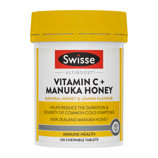 Swisse Ultiboost Vitamin C + Manuka Honey - 120 Chewable Tablets