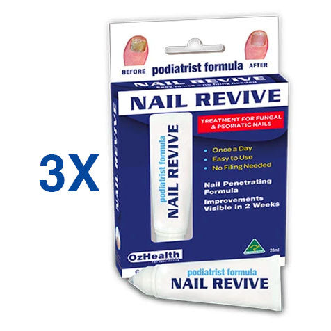 Podiatrist Formula Nail Revive (3 pack) + Urebalm20 Heel Balm